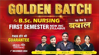 bsc nursing 1st semester  bhushan science golden batch  bsc nursing 1st semester classes [upl. by Philis814]