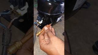 Fridge pin valve breezing fridgerepair ytshort ytviral shorts [upl. by Ecnarwal]