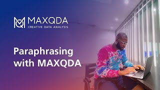 Paraphrasing with MAXQDA [upl. by Chil]