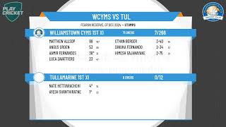 Williamstown CYMS 1st XI v Tullamarine 1st XI [upl. by Llesirg]