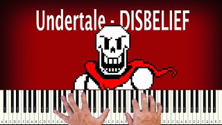 Undertale  DISBELIEF  Papyrus Genocide Route Theme  PIANO TUTORIAL [upl. by Lexine]