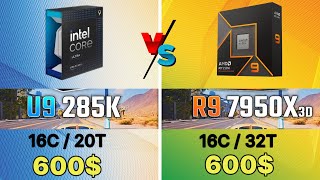 Intel ultra 9 285K VS İ9 14900K VS R9 9950X VS R7 7800X3D VS R9 7950X INTEL 285K GAMİNG Test leaks [upl. by Rosemaria722]