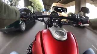 Riding with Moto Guzzi Audace 1400 in Bangkok [upl. by Aiciled]