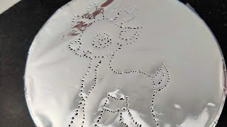 ASMR FOIL REINDEER 🦌 TRACING asmrsounds asmr satisfying fypシ゚viral trending foil loop [upl. by De760]