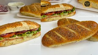 Les Meilleurs Pains Spécial Sandwich Ultra Moelleux quotSUBWAY STYLEquot  Recette facile [upl. by Hubsher836]