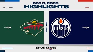 NHL Highlights  Wild vs Oilers  December 8 2023 [upl. by Ainyt]