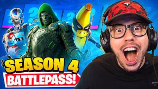 NEW Season 4 BATTLE PASS in Fortnite Marvel [upl. by Sofko]