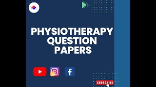 Previous Year Physiotherapy Question Papers  Exam Preparation physiotherapystudent [upl. by Gunter]