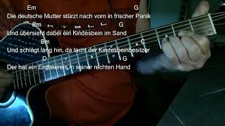 AKUSTIK COVER Element of Crime Am ENDE DENK ICH IMMER NUR AN DICH Text und Akkorde Em [upl. by Yelhs]