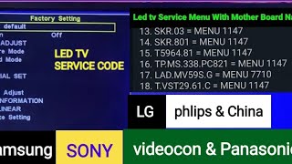 Universal Board Resolution Code  China led tv Service Menu Code [upl. by Durrej]