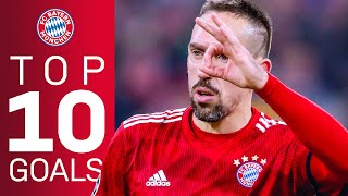 Franck Ribéry  Top 10 Goals for FC Bayern [upl. by Vina]