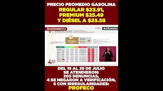 PROFECO Precio de la gasolina en México [upl. by Oakman229]