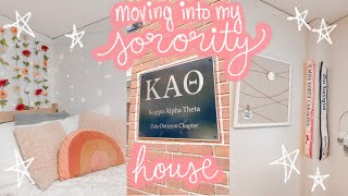 MOVING INTO MY SORORITY HOUSE  Kappa Alpha Theta at Wake Forest University [upl. by Chickie]