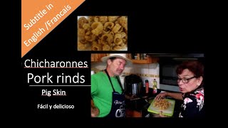 Recipe pigskin Pork rinds chicharron en salsa verde Subtitle EnglishFrench [upl. by Sanez]