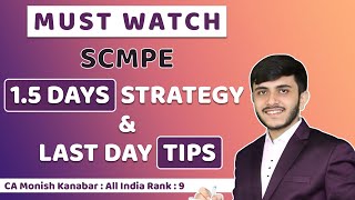 SCMPE 15 Days Strategy sequence of chapters amp Last day tips  CA Final Dec 21 [upl. by Notniuqal]