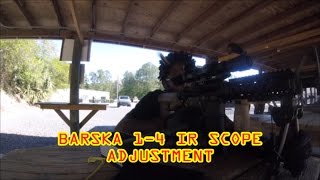 BARSKA 1 4 IR SCOPE ADJUSTMENT [upl. by Imiaj]