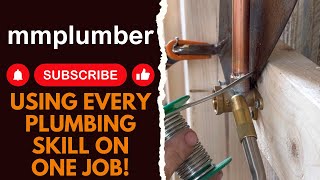 Using every plumbing skill on one job [upl. by Hayyikaz]