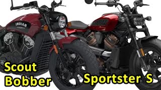 HarleyDavidson Sportster S vs Indian Scout Bobber  Compare Scout Bobber amp Sportster S RajuSNair [upl. by Guthrey]