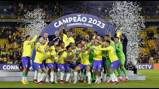 SELEÇÃO Sub 20 BASTIDORES da conquista do TÍTULO invicto no SULAMERICANO 2023 [upl. by Leesen]