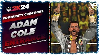 Adam Cole WWE 2K24 Entrance Top Moves Signatures Finishers amp Victory Motion [upl. by Ehr]