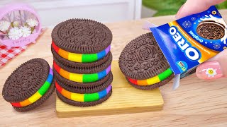 Fantastic OREO Cake 💙 Wonderful Miniature Rainbow Oreo Chocolate Cake Decorating  Mini Cakes Making [upl. by Troth]