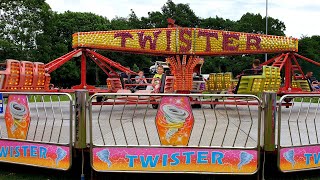 Twister the Ride Fun Park Travelling Theme Park 2019 Billy Davis Fun Fair Frimley Green [upl. by Eelram593]