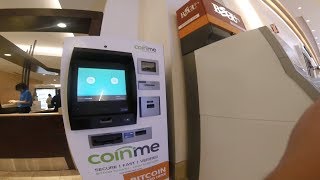 How to buy bitcoin at ATM CoinMe [upl. by Ardnasirk]