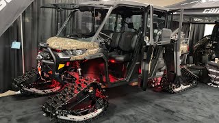 2024 CanAm Defender XMr Review  Snow Track Side By Side ATV [upl. by Northey]