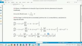 Calculando la fórmula de la duración duración modificada y convexidad de un bono [upl. by Lewis]