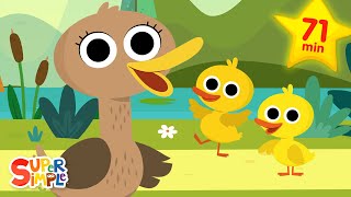 Six Little Ducks  More  Kids Music  Super Simple Songs [upl. by Harbird]