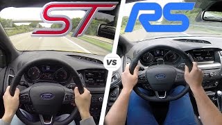 Ford Focus RS vs Focus ST ACCELERATION amp TOP SPEED AutoBahn POV Drive [upl. by Thedric525]