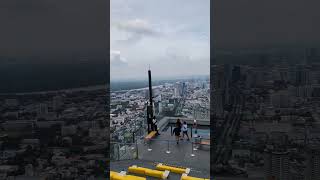 Mahanakhon SkyWalk amp Glass Tray Tour 🇹🇭Mahanakhon Bangkok Thailand patio [upl. by Archibold]