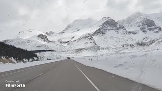 Icefield Parkway in winter [upl. by Esikram]