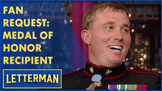 Fan Request Medal of Honor Recipient Sergeant Dakota Meyer  Letterman [upl. by Langelo]