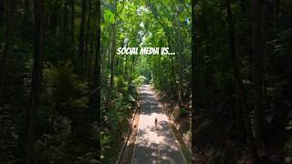 Social Media Vs Reality 🤣😉 socialmediavsreality manmadeforest boholphilippines philippinesvlog [upl. by Nanreh]