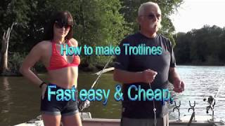 How to make trotlines fast easyand cheap [upl. by Hareenum]