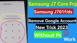 Samsung Galaxy J7 core frp bypass Samsung account remove without pc [upl. by Yentrok256]