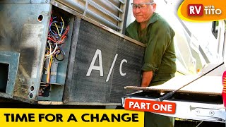 My 12V RV Air Conditioner Install Part 1  Removing Failed Basement AC  RV With Tito DIY [upl. by Junna]