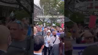 Japanese Gather Singing Israels National Anthem Hatikvah in a moving Display of Solidarity [upl. by Kwarteng894]