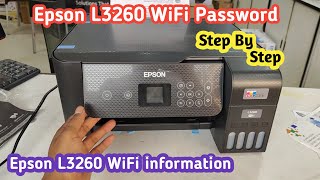 Epson L3260 wifi Password  Epson L3260 wifi Password information Step By Step [upl. by Shanie]