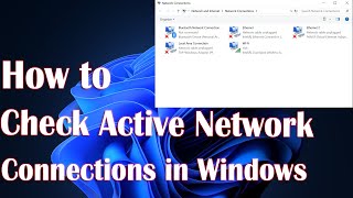 How to Check Active Network Connections in Windows [upl. by Nirtak]