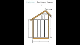 6x8 Saltbox Storage Shed DIY Plans Blueprints [upl. by Sayer]