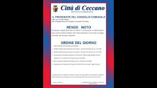 Comune di Ceccano  Consiglio Comunale del 07082024 [upl. by Plerre]