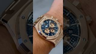 Audemars Piguet Royal Oak Chronograph Rose Gold Blue Dial 26331OROOD315CR02 audemarspiguet [upl. by Anniala483]