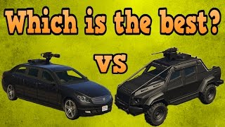 GTA online guides  Turreted limo VS Insurgent pickup [upl. by Nide]