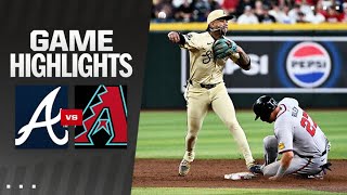 Braves vs Dbacks Game Highlights 7924  MLB Highlights [upl. by Yessac]