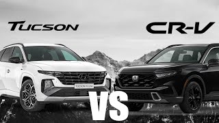 2023 Hyundai Tucson vs 2023 Honda CRV  which one is best for you [upl. by Ahsenahs184]