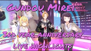 Gundou Mirei 3rd Anniversary highlights featuring Kanda Shoichi and Hoshikawa Sara Nijisanji [upl. by Einnep783]