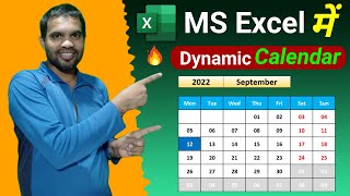 Excel Dynamic Calendar  How to Create Calendar in Excel  Excel Tips and Tricks [upl. by Hewet]