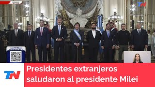 En Casa Rosada Javier Milei recibió a las comitivas extranjeras [upl. by Orlantha448]